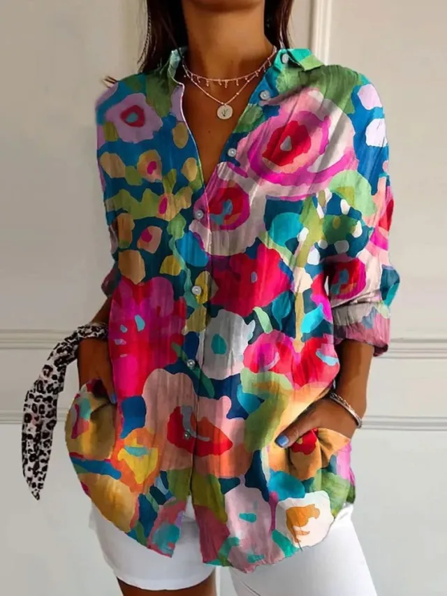 Trendy Long sleeve Printed Pattern Printed 3D Shirt Cxcs003 Xl - Shop at LoveMi