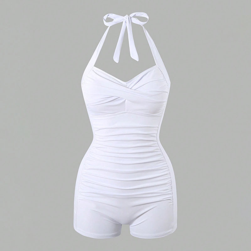 European And American-style Lace-up One-piece Swimsuit For Women