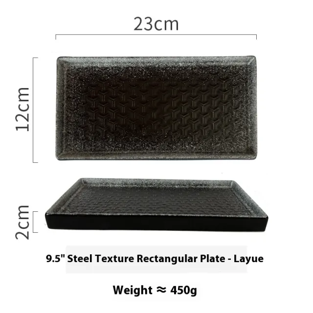 Ceramic Barbecue Plate Household Rectangular Snack Plate Lunar December - Shop at LoveMi