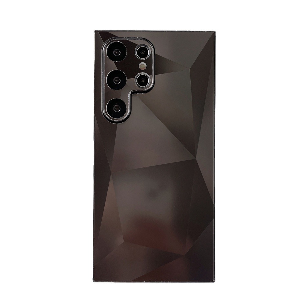 Skin Feeling Diamond Pattern Acrylic Solid Color Phone Case