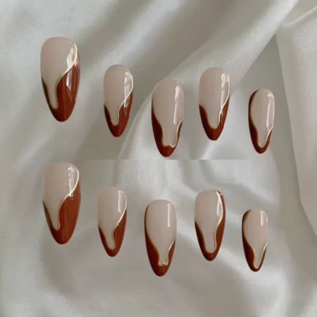 High grade Almond French Finished Handmade Custom Wear Armor Sunset Gold - Shop at LoveMi