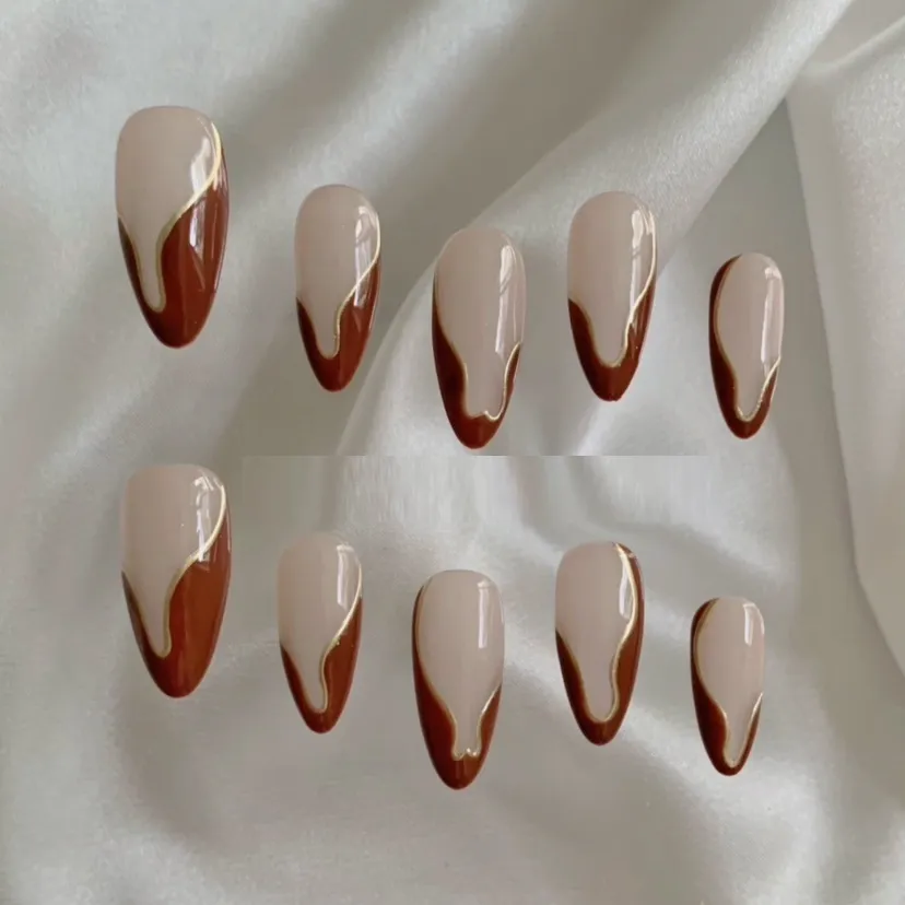 High-grade Almond French Finished Handmade Custom Wear Armor - Sunset Gold