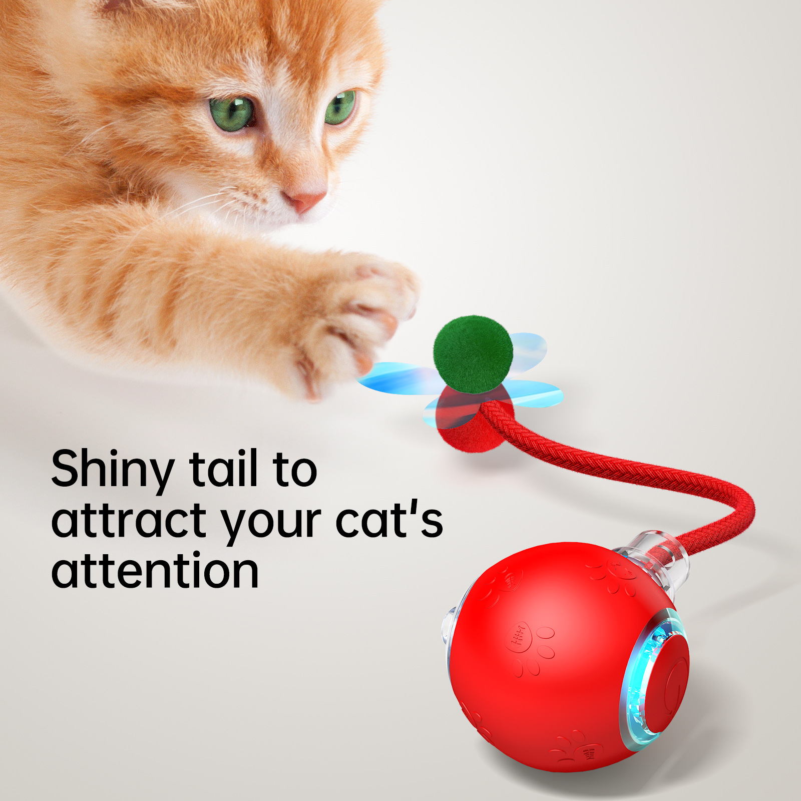 Balle de jouets pour animaux intelligents avec une corde pour chats