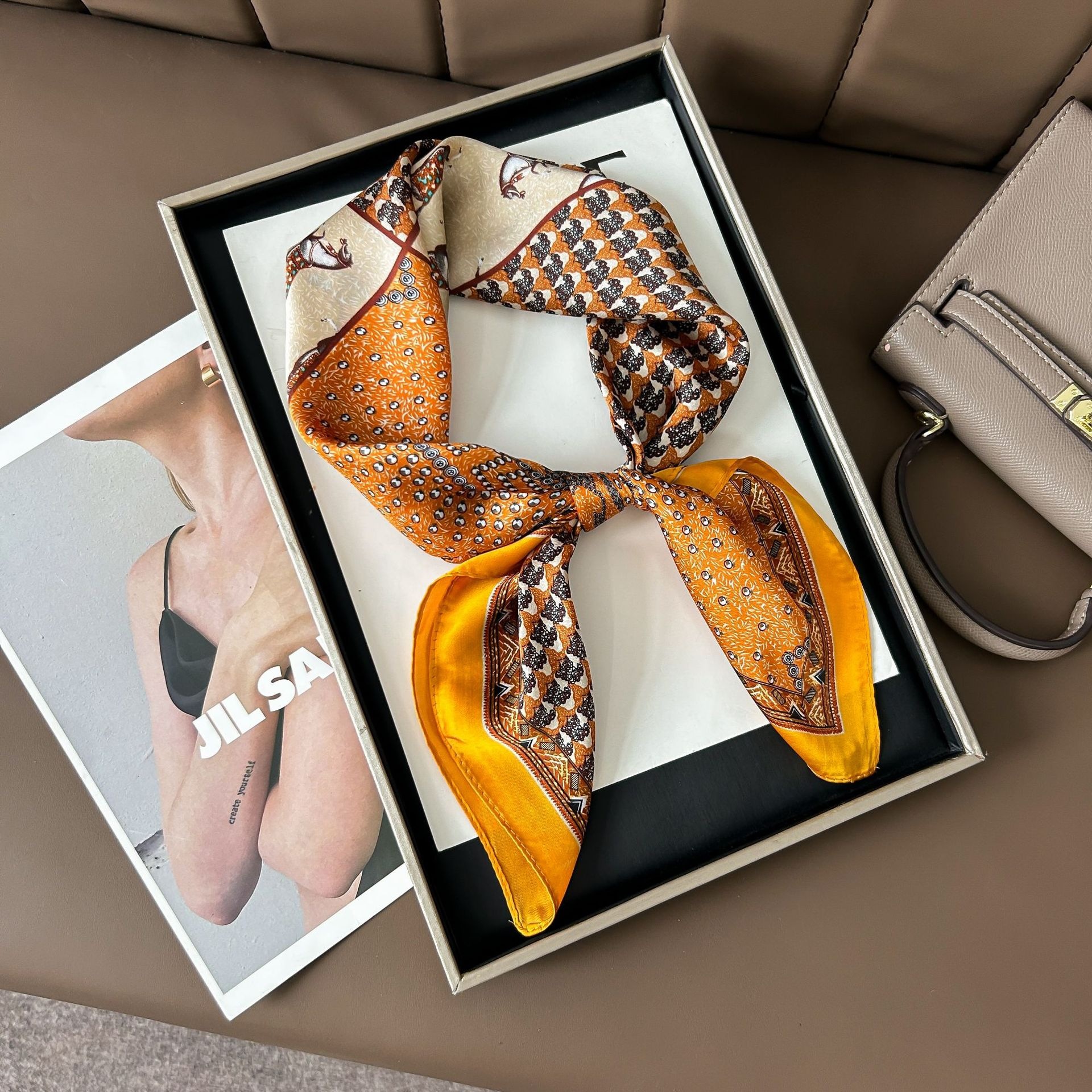 Women's High-end Thin Square Scarf - Image 11