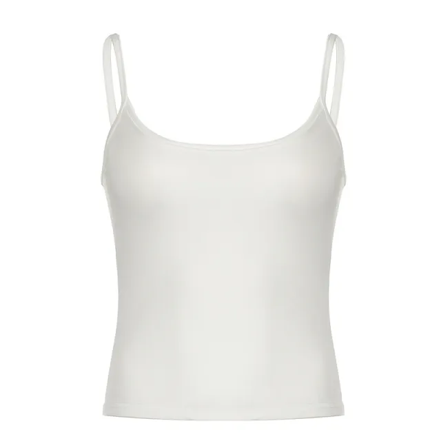 European And American Sexy Solid Color Camisole Women's Slim Fit Backless Sports Outerwear Vest White - Shop at LoveMi