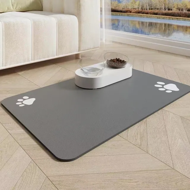 Pet Diatom Ooze Floor Mat Dogs And Cats Eating Mat Spill proof Waterproof Quick drying Placemat Pet Pad 01 - Shop at LoveMi