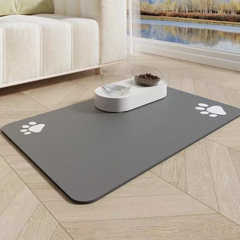 Pet Diatom Ooze Floor Mat Dogs And Cats Eating Mat Spill-proof Waterproof Quick-drying Placemat - Pet Pad 01