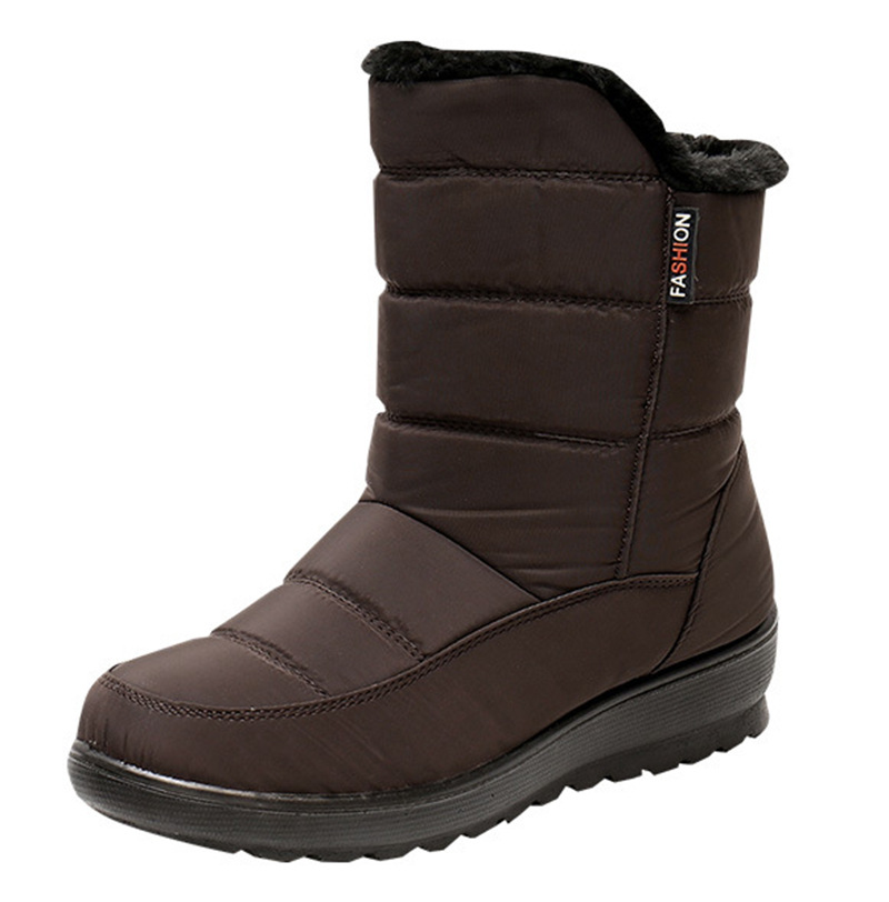 New Fleece-lined Warm Plus Size Cotton Boots Leisure Snow Boots Women