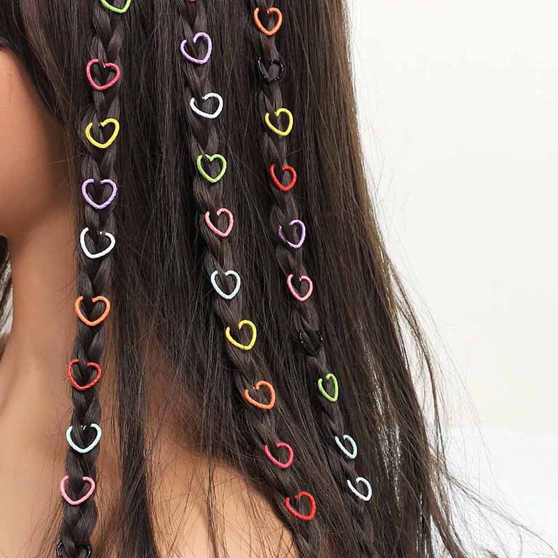 Star Hair Accessory Cute Anel de cabelo em forma de coração para performances de palco