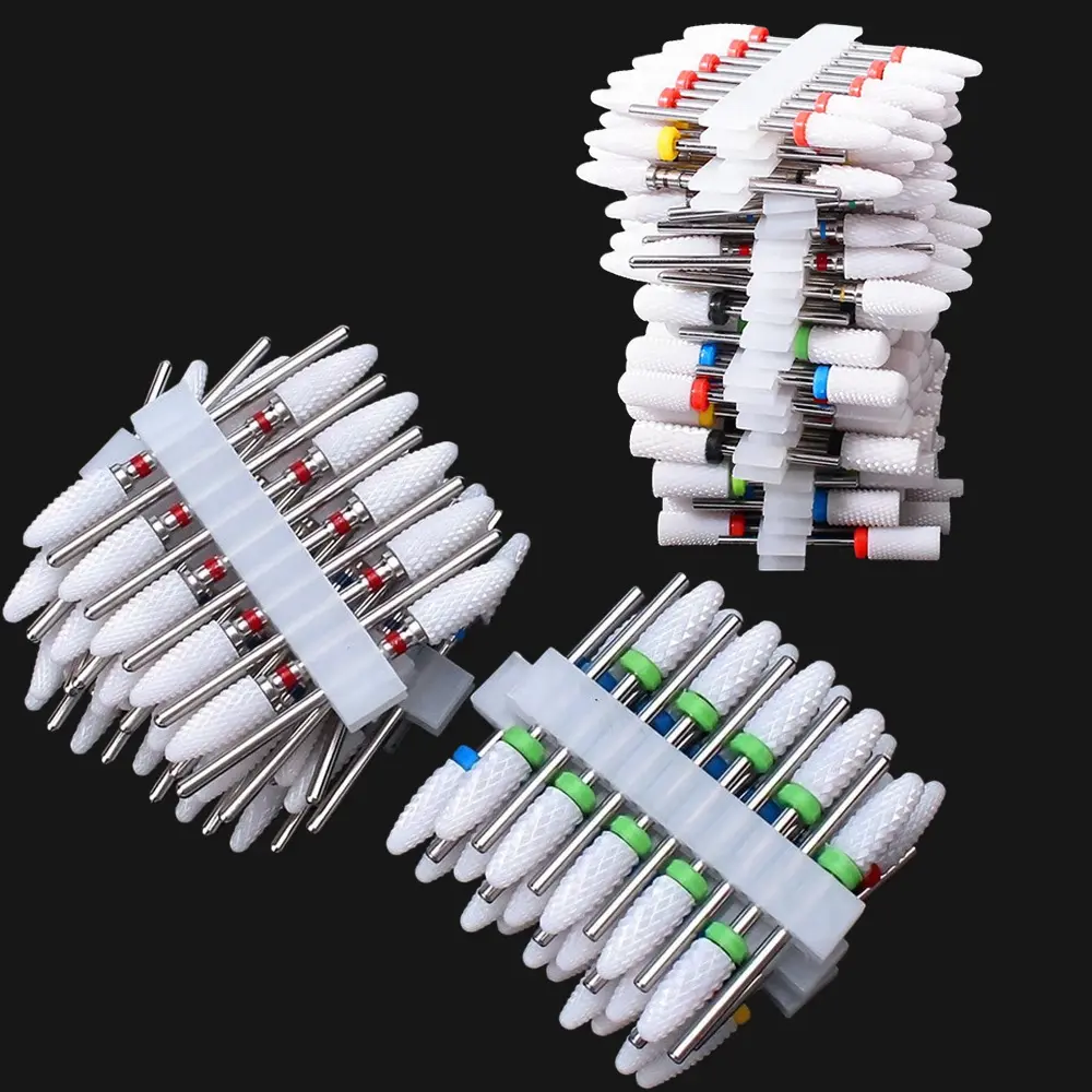 10-Piece Ceramic Nail Drill Bit Tool Set