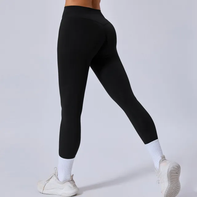 Running Nude Feel Quick drying Fitness Pants Breathable Outer Wear Tight Black - Shop at LoveMi