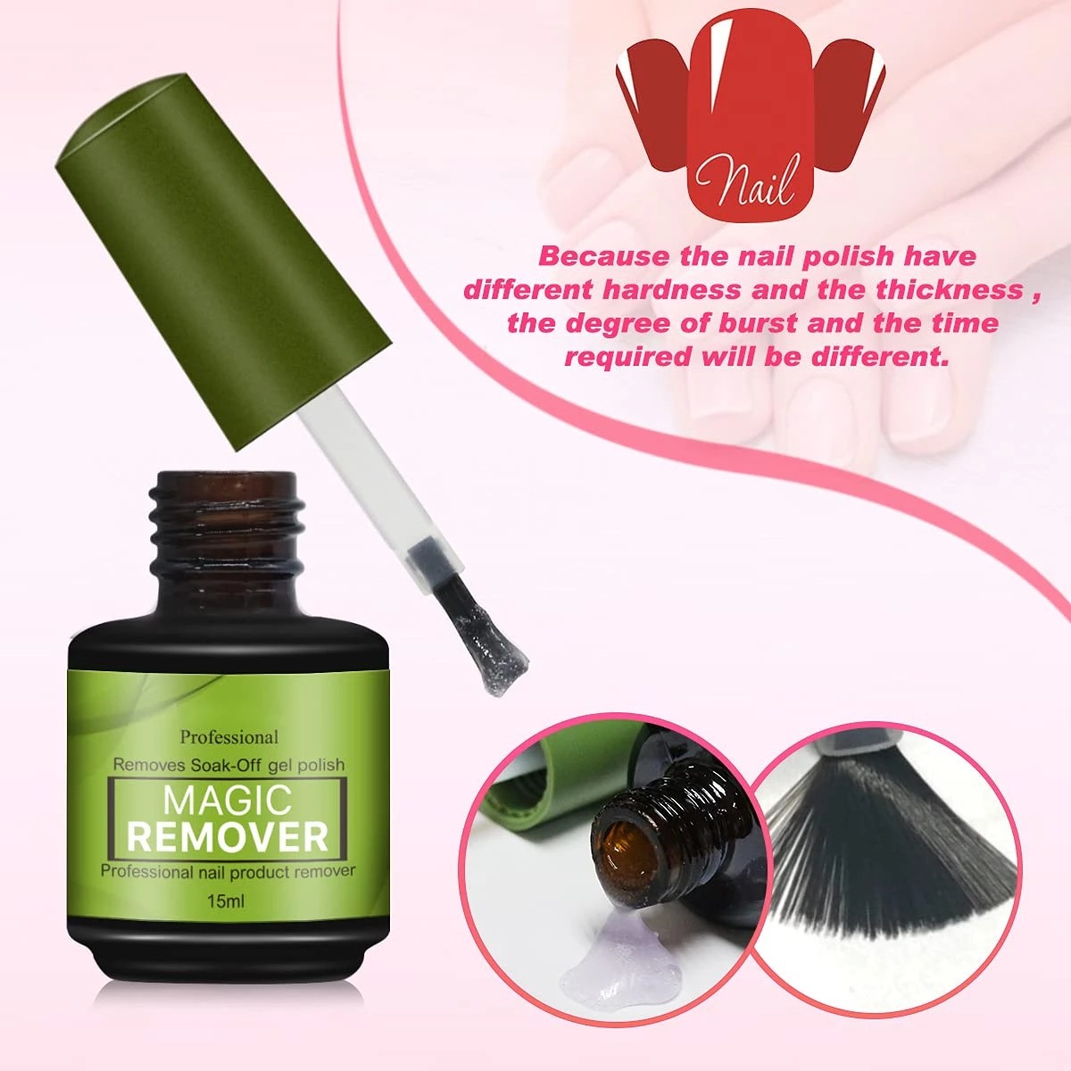 Portable Home Nail Polish Remover Gel