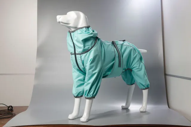 Dog Shell Jacket Cotton padded Clothes Warm Thickened Light Blue - Shop at LoveMi