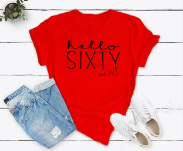 Hello1963 T shirt Fashionable New Printed Letter Short Sleeve Top Red Black Word - Shop at LoveMi
