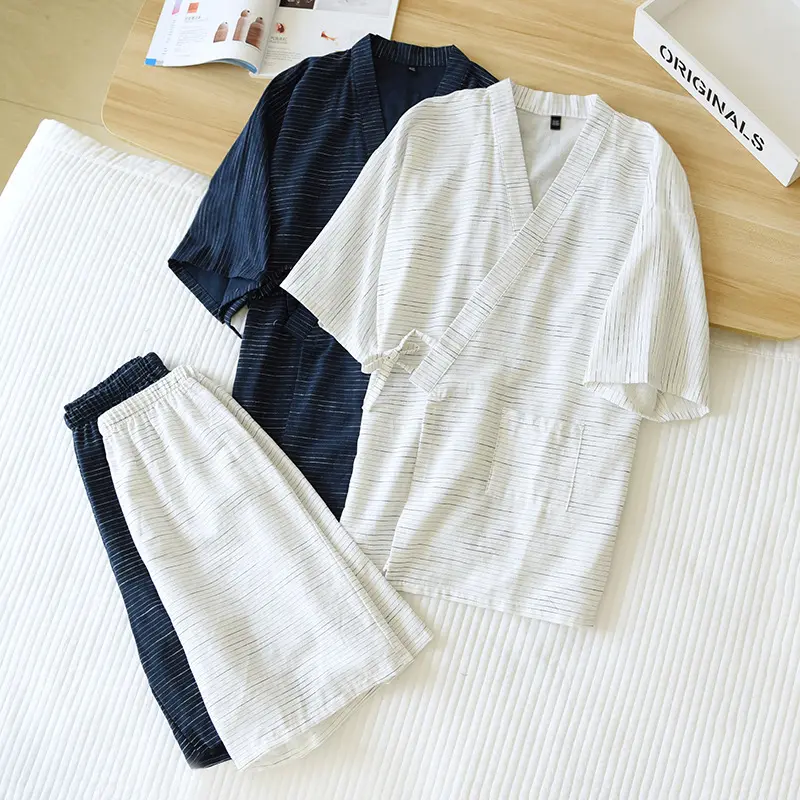 Men's Kimono Pajamas Spring And Summer Cotton