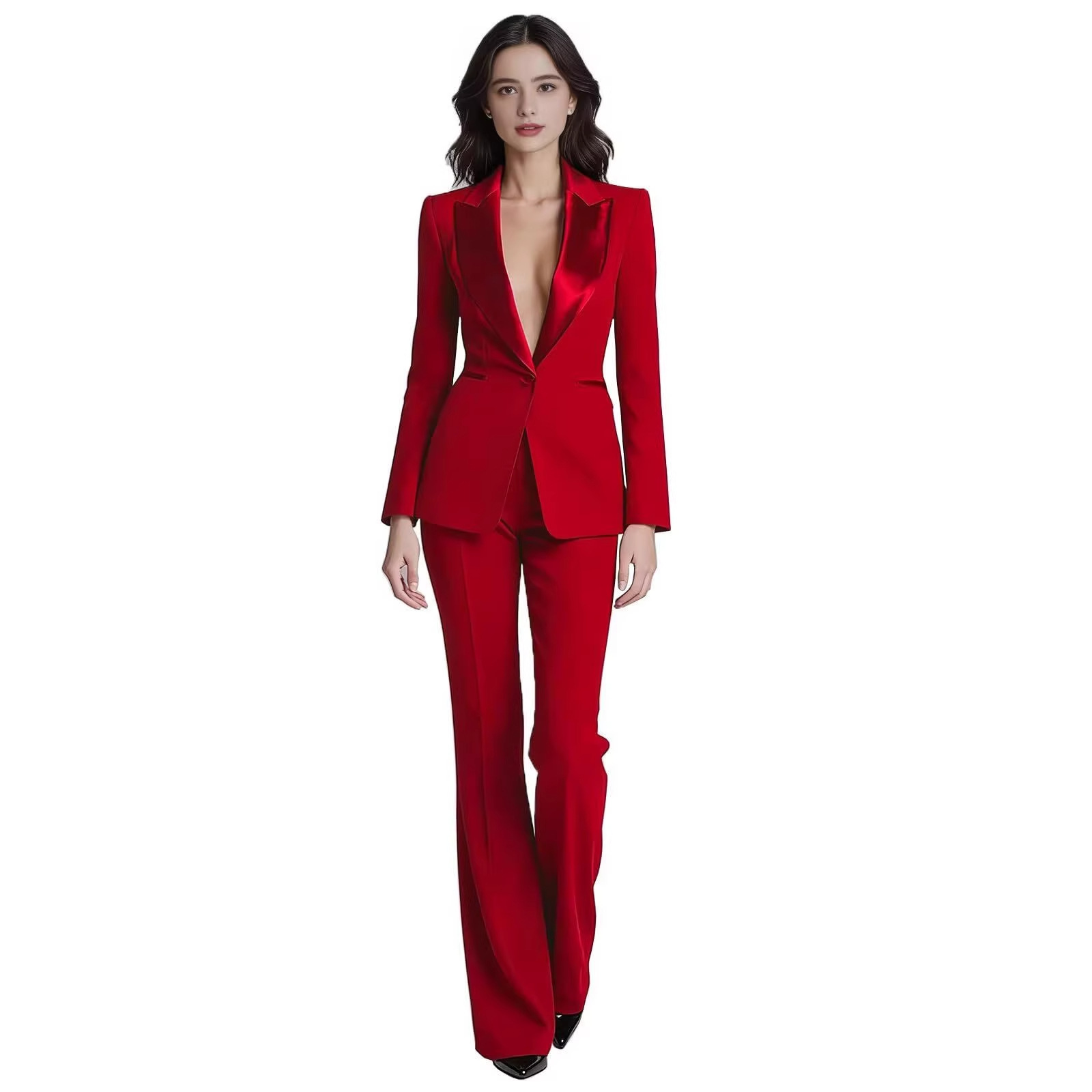 Red Professional Casual Suit With A Premium Feel