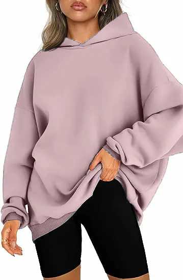 Women's Hooded Pullover Oversized Loose Sweater Lotus Root - Shop at LoveMi