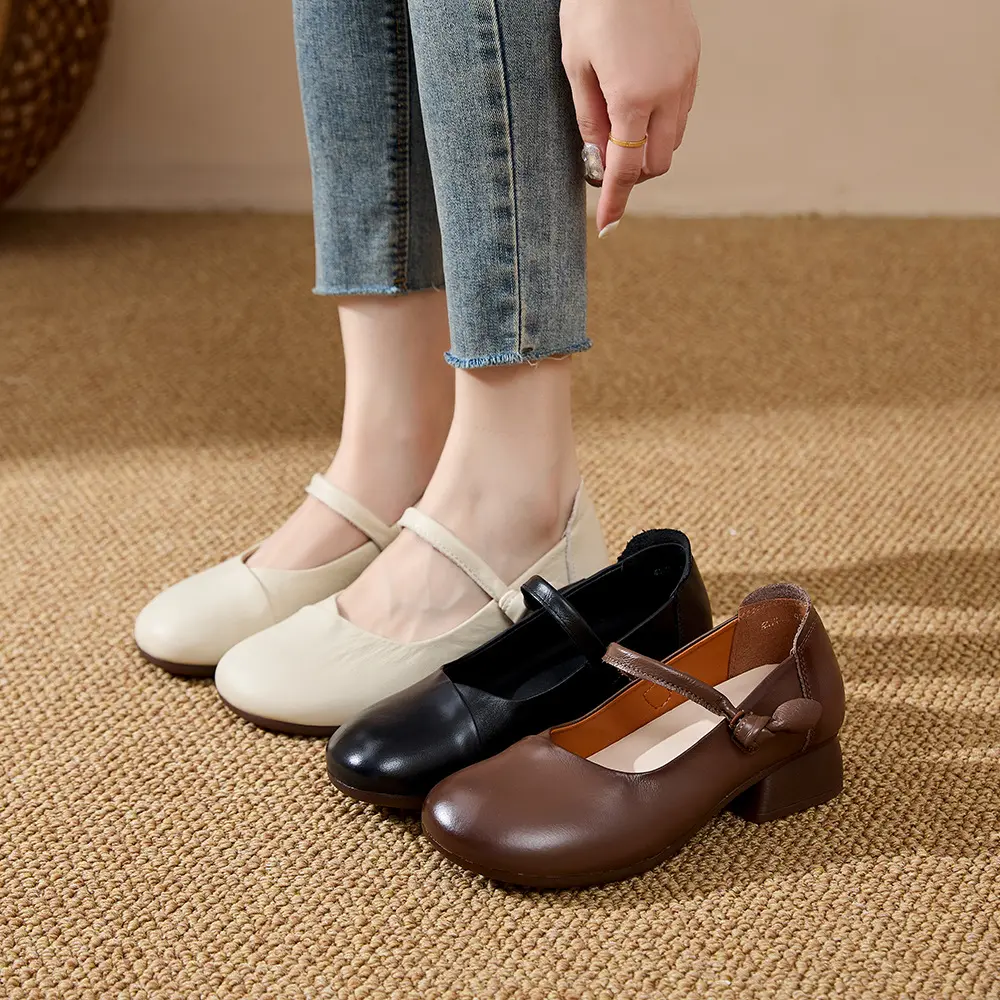 Womens Non-slip Flat Mary Jane Casual Shoes