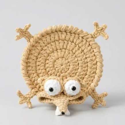 Cartoon Yarn-Knitted Insulated Coaster