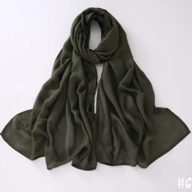 Breathable Shawl Modal Monochrome Malay Indonesian Cotton And Linen Solid Color Scarf Headcloth 6Style - Shop at LoveMi