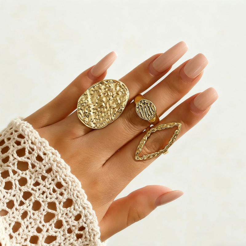 Alloy Open Alloy Ring Set With Multiple Joints