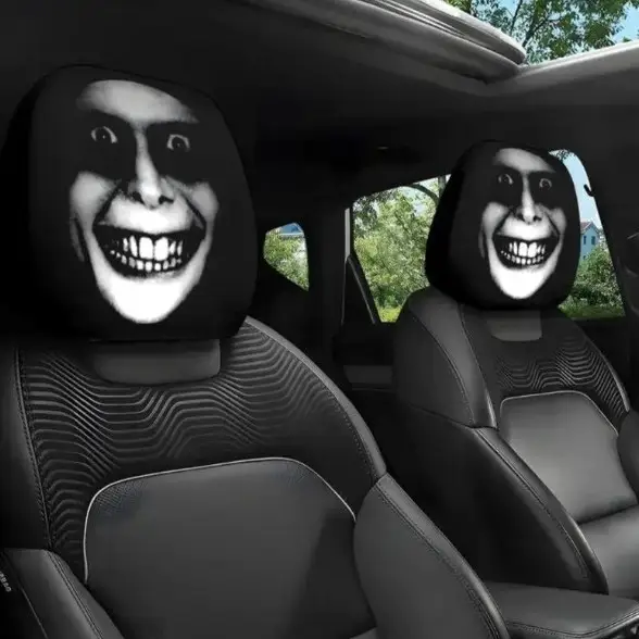 Black Skull Car Printing Pillowcase