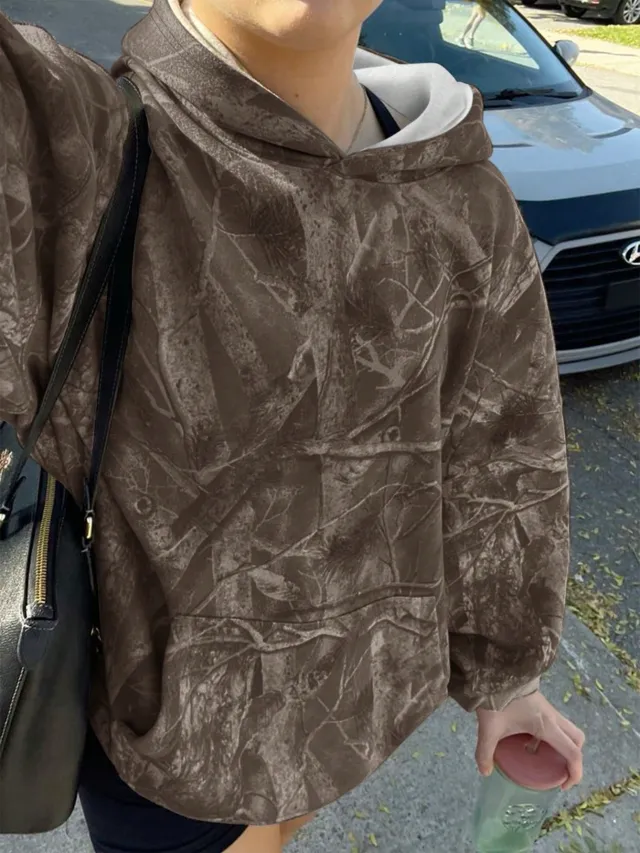 Hoodie Long Sleeve Jungle Maple Leaf Branches Color 4 L - Shop at LoveMi