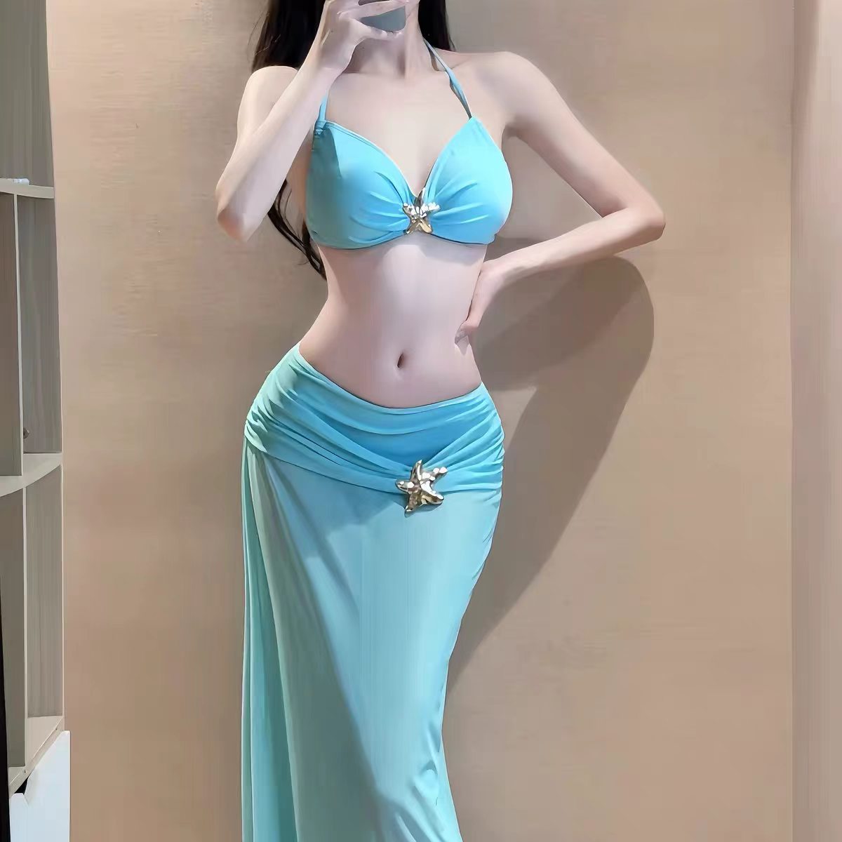 Women's Casual And Versatile Bikini Three-Piece Set