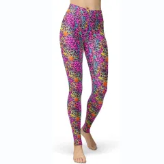 Multi-colour Printing Slim Fit Hip Raise Slimming Plus Size Running Yoga Fitness Leggings - 889 4Style - View 1