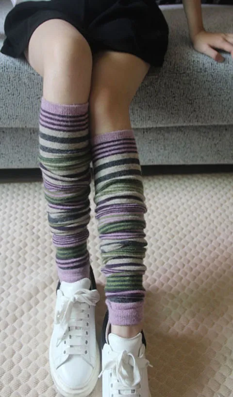 Autumn And Winter Warm Pile Foot Socks Purple - Shop at LoveMi