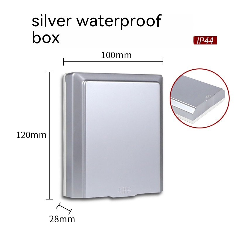 Silver Waterproof Switch Case