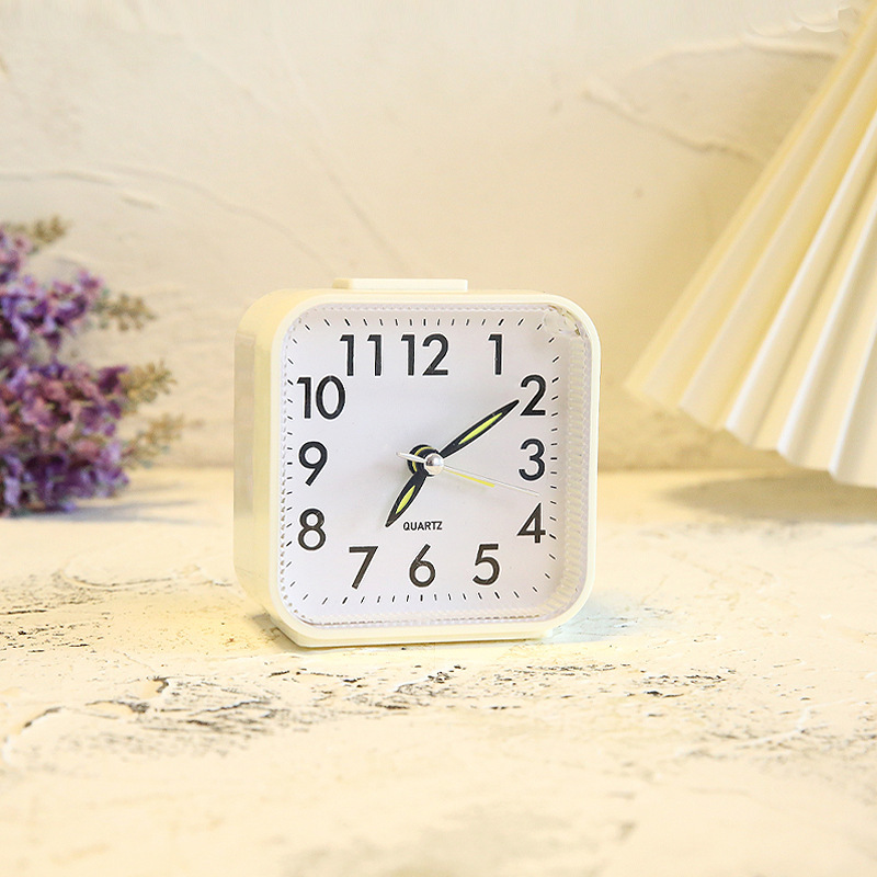 Square Simple Three-dimensional Fashion Home Decoration Night Light Alarm Clock - Image 2