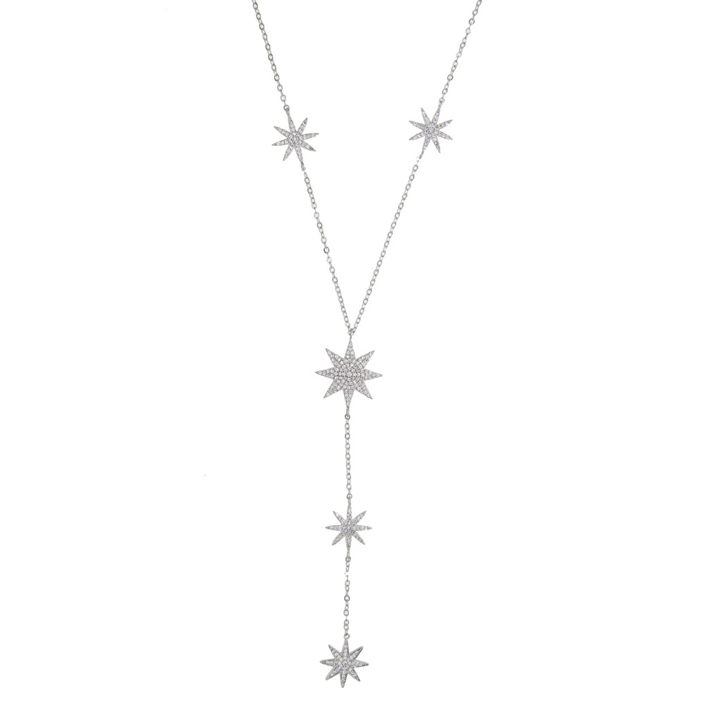 European And American Simple Star Zircon Necklace Design