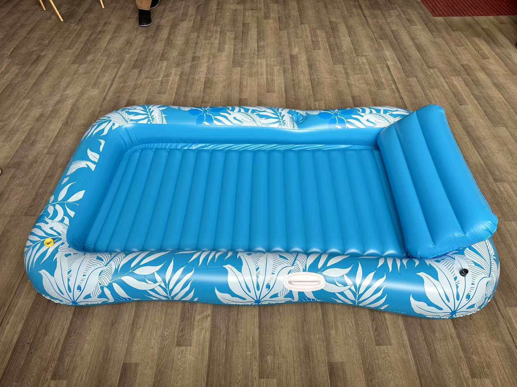 Inflatable Maple Leaf Floating Bed Swimming Ring Backrest Float Raft 8