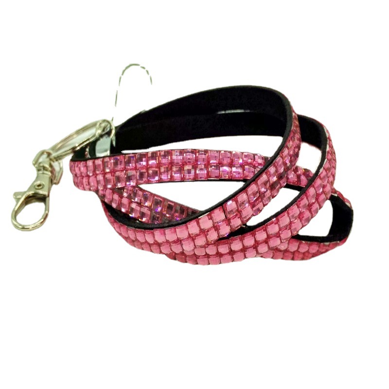 Badge Card Clamp Rhinestone Diamond Band Key Chain Diamond Lanyard