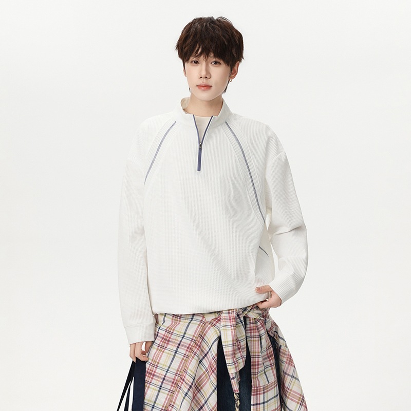Mens Loose-Fit Casual Long-Sleeve Sweatshirt