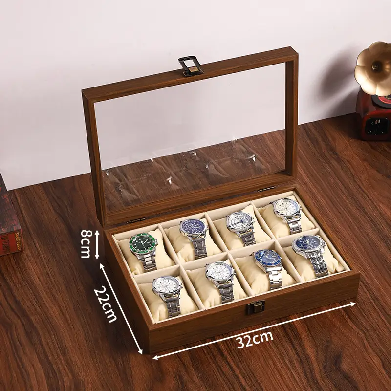 Black Walnut Color Soft Pillow Watch Storage Box