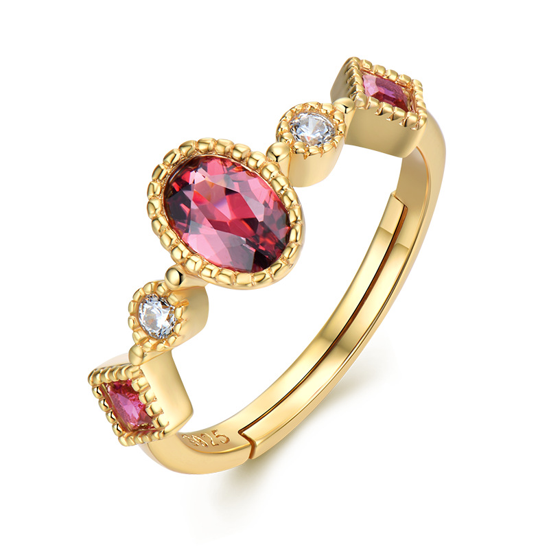 Women's Fashion Sterling Silver Pomegranate Ring
