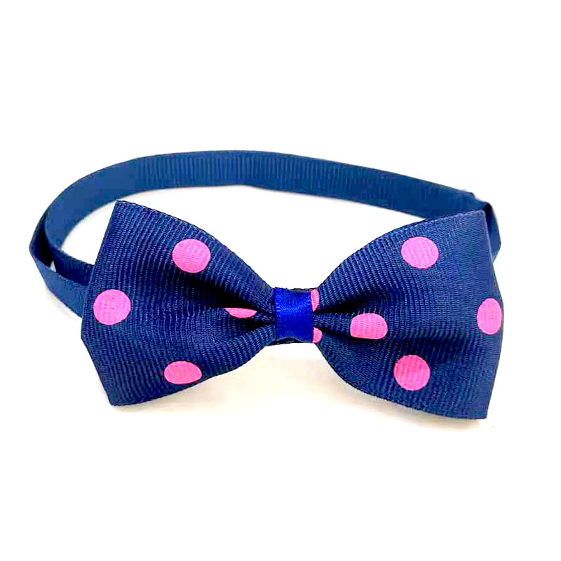 Dark Blue Pink Dots