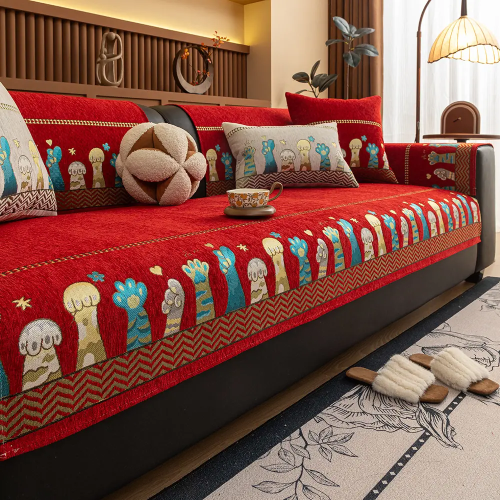 All-Season Jacquard High-End Light-Luxury Non-Slip Sofa Cushion