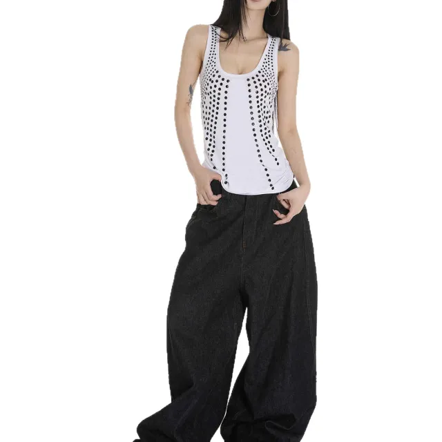 American Backless Slim Fit All match Round Neck Vest White - Shop at LoveMi