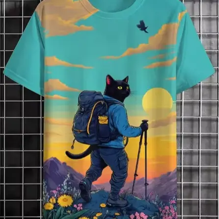 Harajuku-style Trendy Mens T-shirt