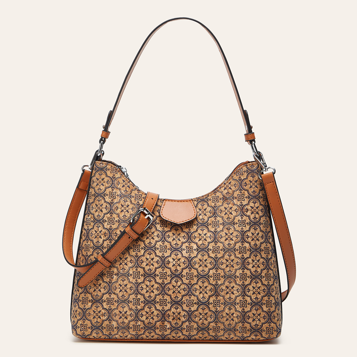 Retro-printed Ethnic-style Tote Shoulder Or Crossbody Bag