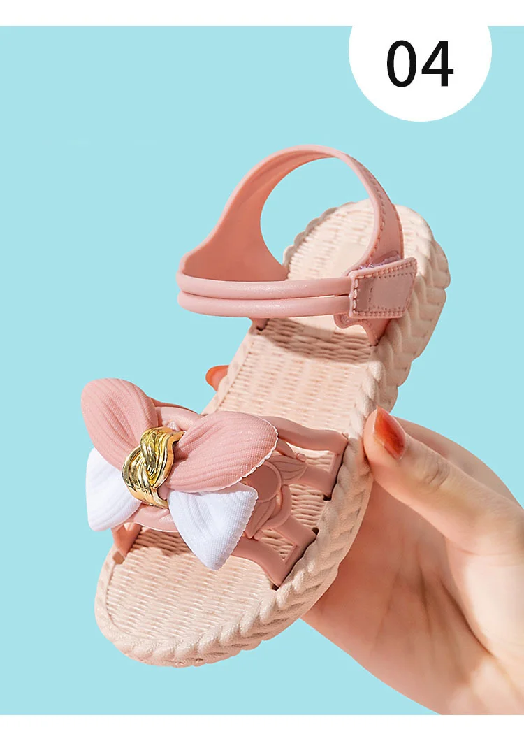 Children's and women sandals summer girls sandals middle-aged soft kids beach shoes