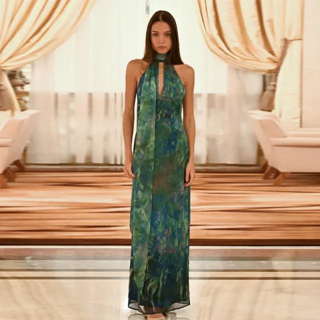 Fashion Women's Halter Ribbon Backless Dress Halter Ribbon Backless Dress - Shop at LoveMi