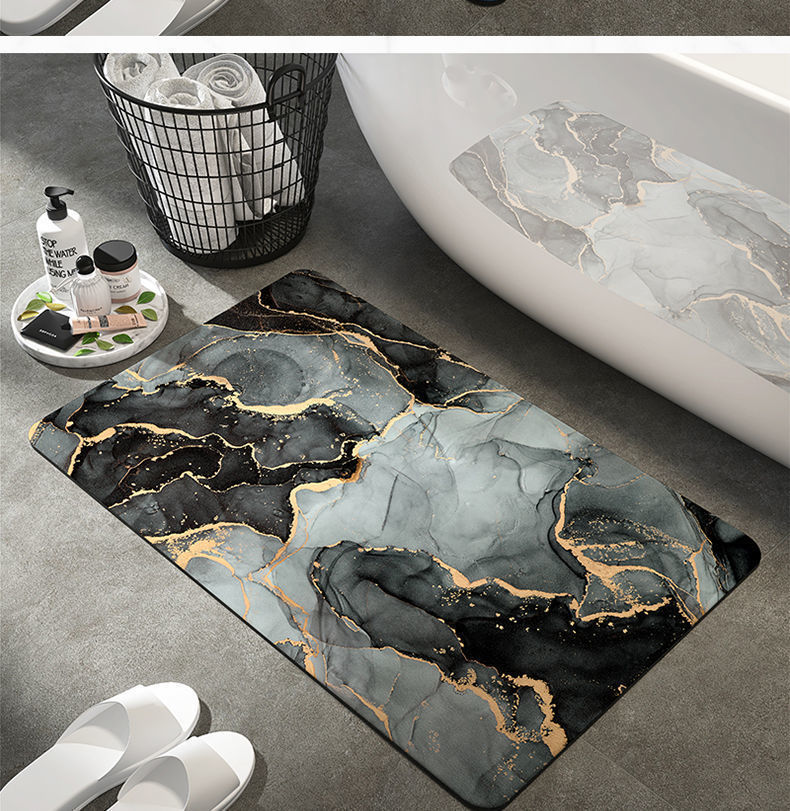 Title 1, Diatom Ooze Bathroom Absorbent Non-slip Floor Mat