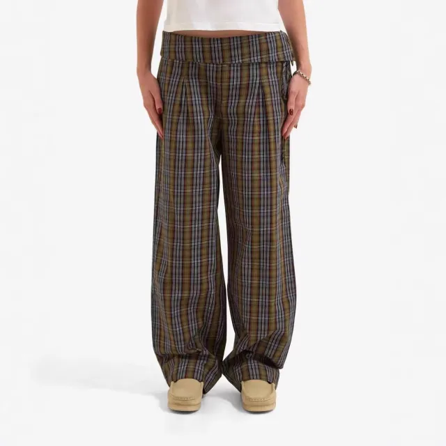 Casual Checkered Straight leg Pants For Women Grid - Shop at LoveMi