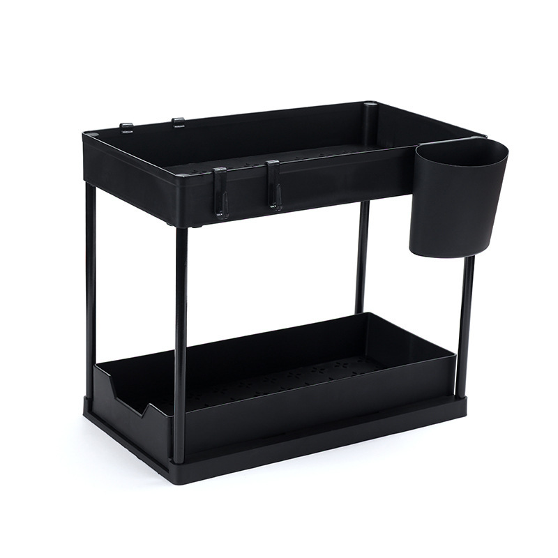 Kitchen Storage Rack A Versatile Mobile Organizer With Tiered Pull-out Shelves For Spice Jars 5