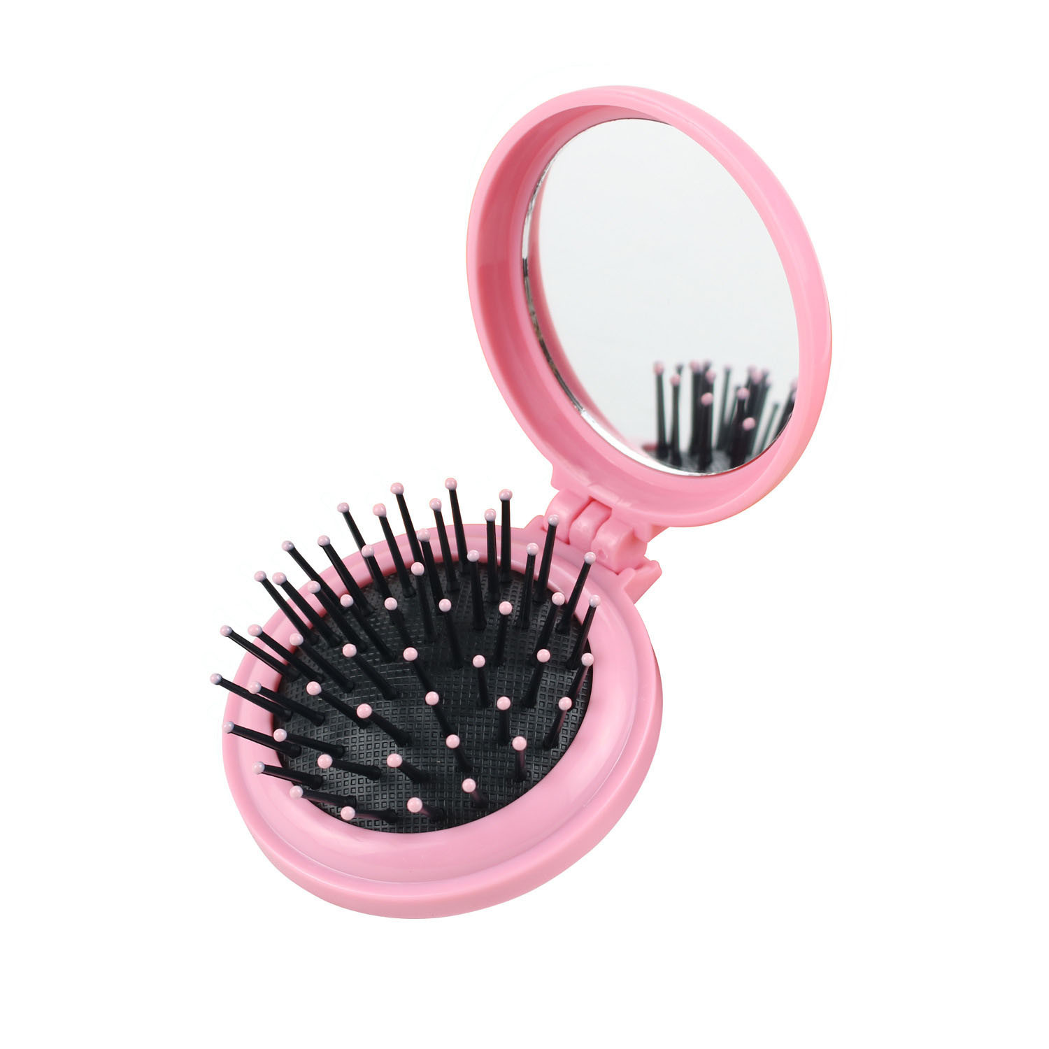 Macaron Mini 2-in-1 Folding Mirror Noodle Comb Airbag Comb
