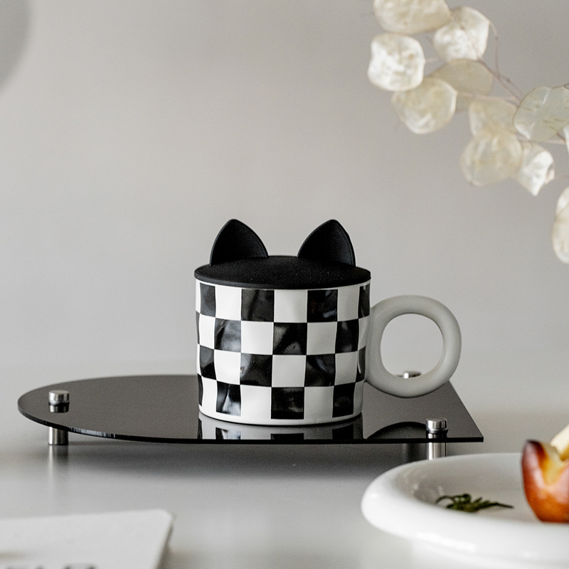 Checkerboard Mug Lid